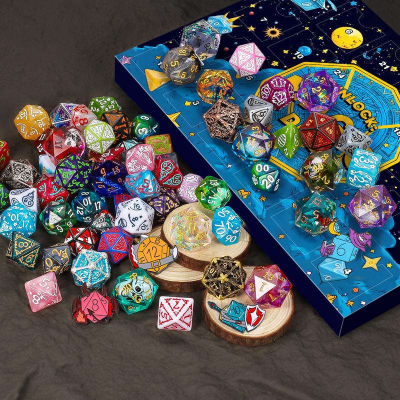 2025 Christmas Dice Advent Calendar -with 24 holes Include Badge