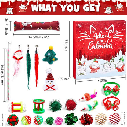 Cat Advent Calendar 2025 – 24-Day Christmas Countdown for Kittens & Cats