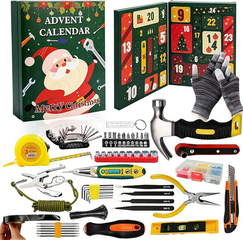 Hand Tool Advent Calendar 2025 – 24-Day Christmas Countdown Gift for Men