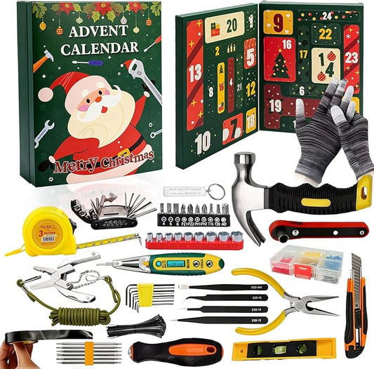 Hand Tool Advent Calendar 2025 – 24-Day Christmas Countdown Gift for Men