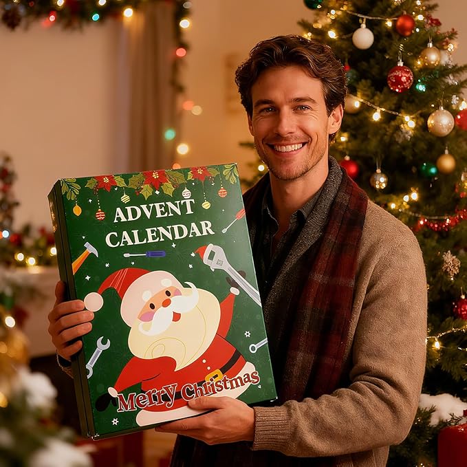 Hand Tool Advent Calendar 2025 – 24-Day Christmas Countdown Gift for Men