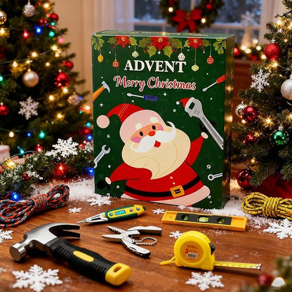 Hand Tool Advent Calendar 2025 – 24-Day Christmas Countdown Gift for Men