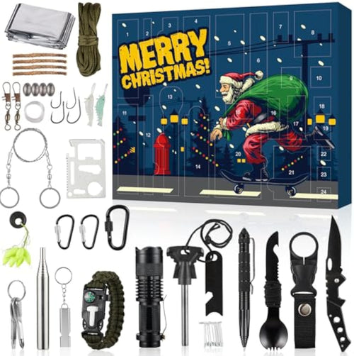 Survival Advent Calendar 2025 – 24-Day Outdoor Gear Gift for Men