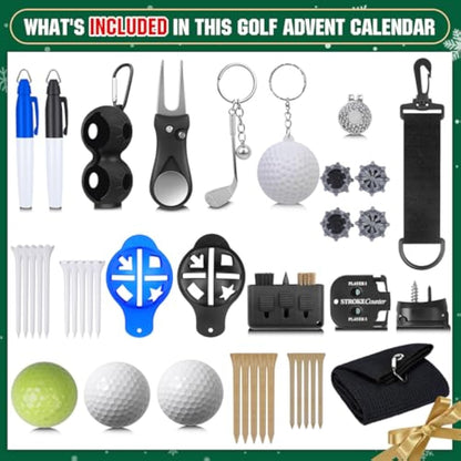Golf Advent Calendar 2025 – 24-Day Christmas Countdown Gift for Men