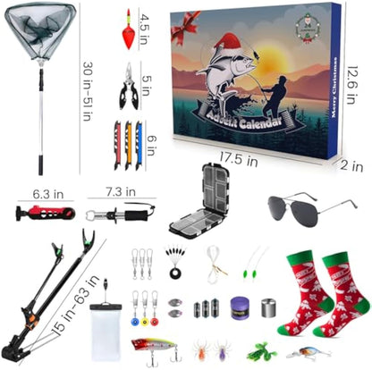 Fishing Advent Calendar 2025 – 24 Days Countdown Christmas Gift for Men
