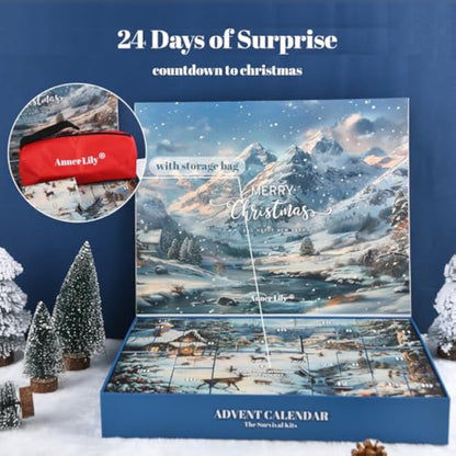 Survival Kit Advent Calendar 2025 – 24 Days Christmas Countdown Gift for Men