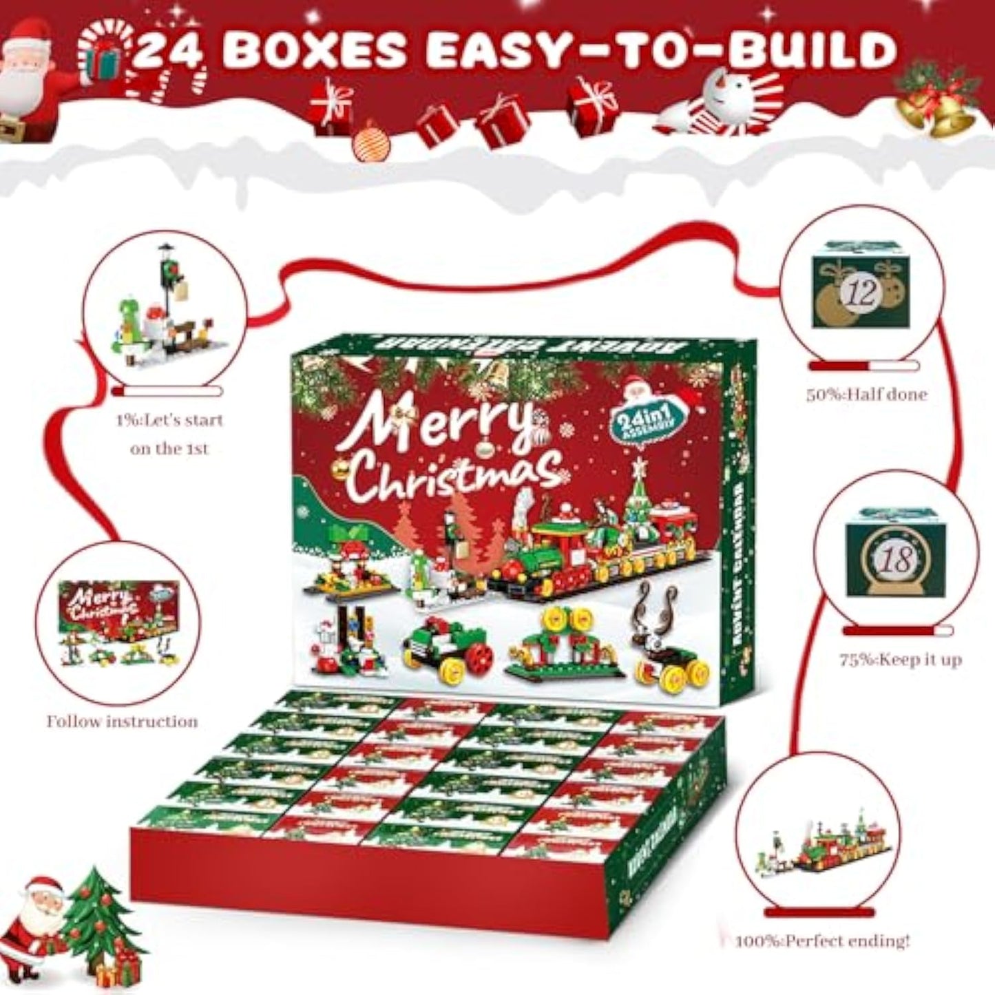 Train Building Blocks Advent Calendar 2025